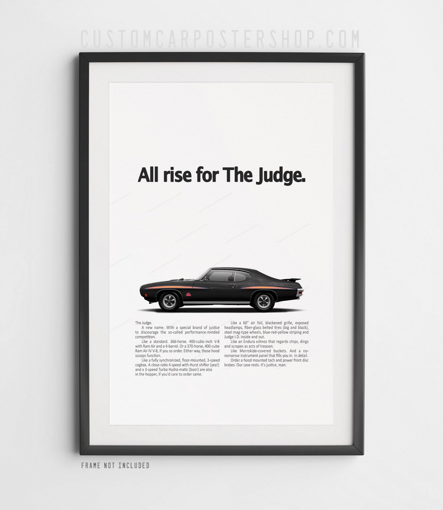 Pontiac GTO Judge (1970) Classic Print Ad - All Rise