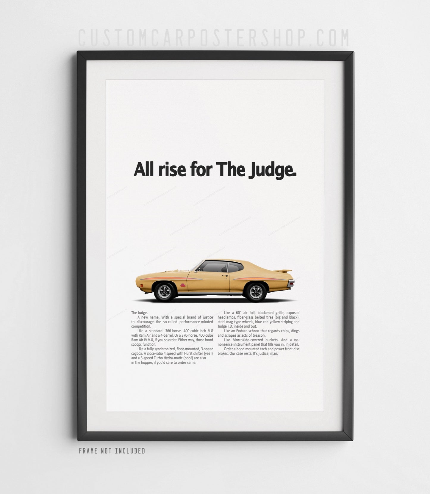 Pontiac GTO Judge (1970) Classic Print Ad - All Rise