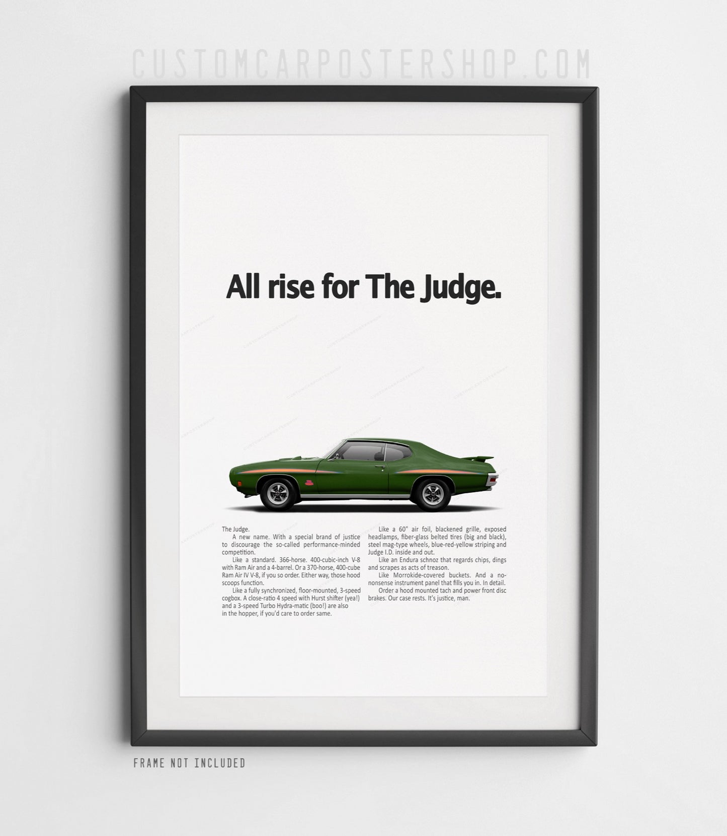 Pontiac GTO Judge (1970) Classic Print Ad - All Rise