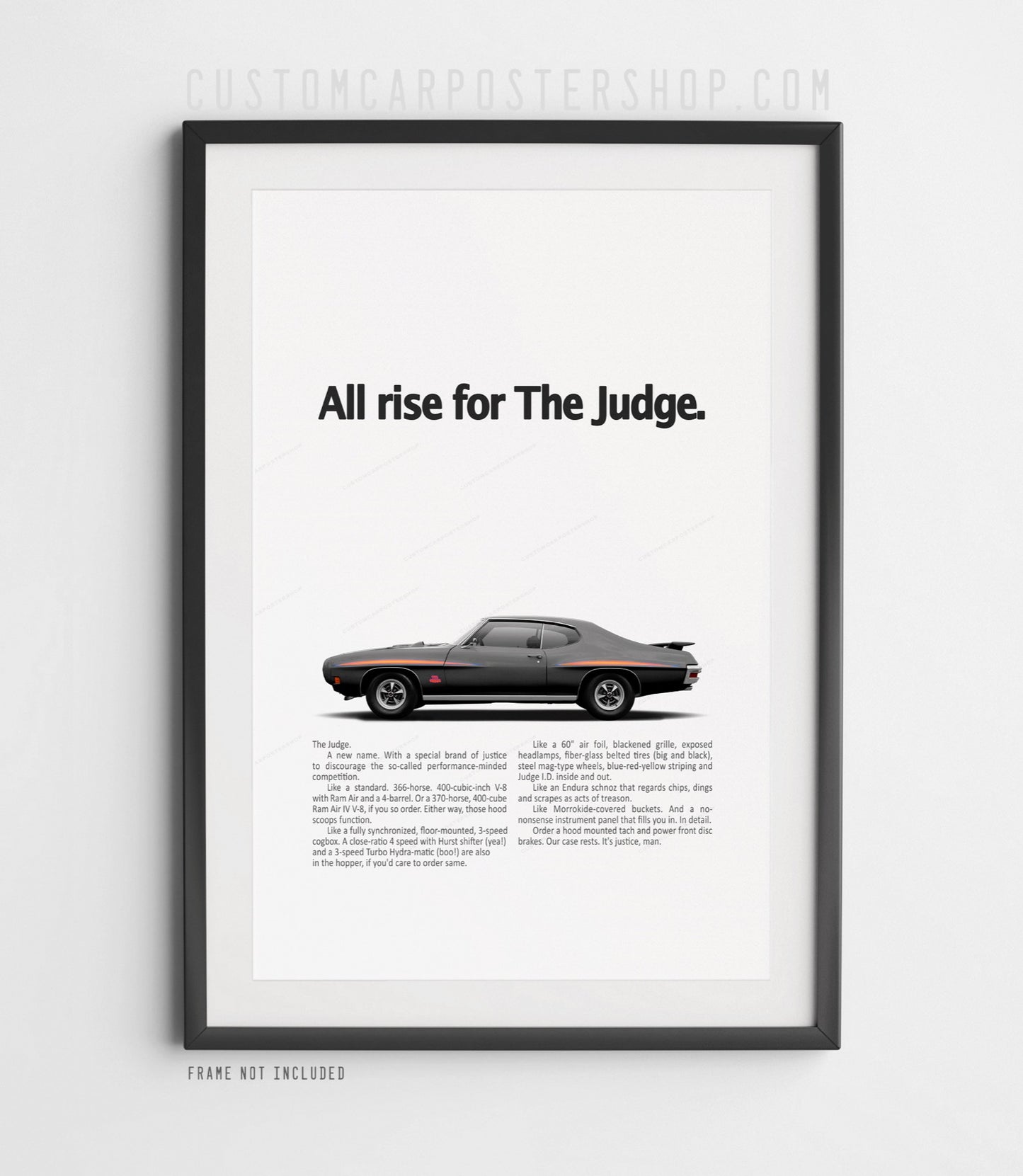 Pontiac GTO Judge (1970) Classic Print Ad - All Rise