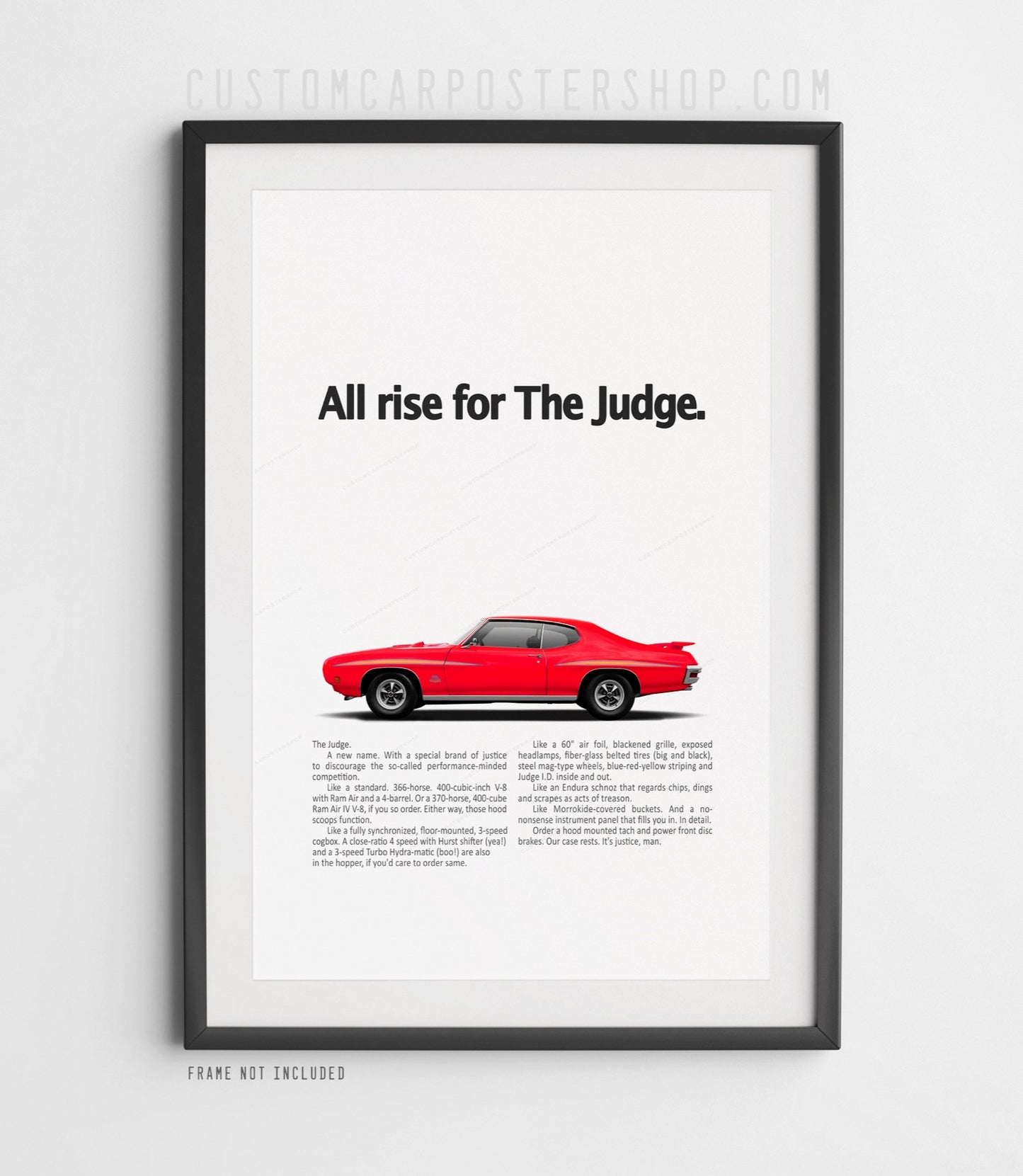Pontiac GTO Judge (1970) Classic Print Ad - All Rise
