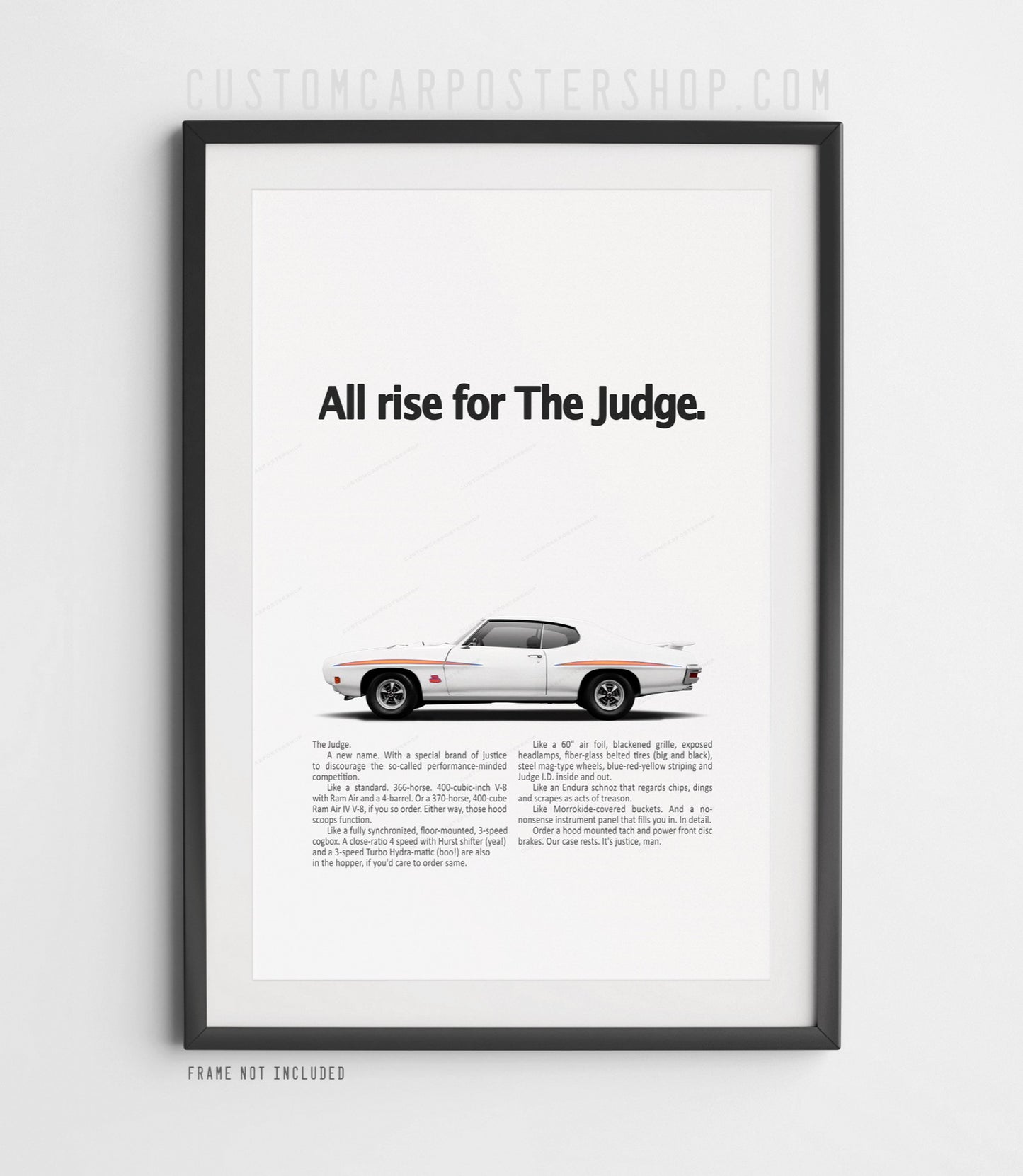 Pontiac GTO Judge (1970) Classic Print Ad - All Rise