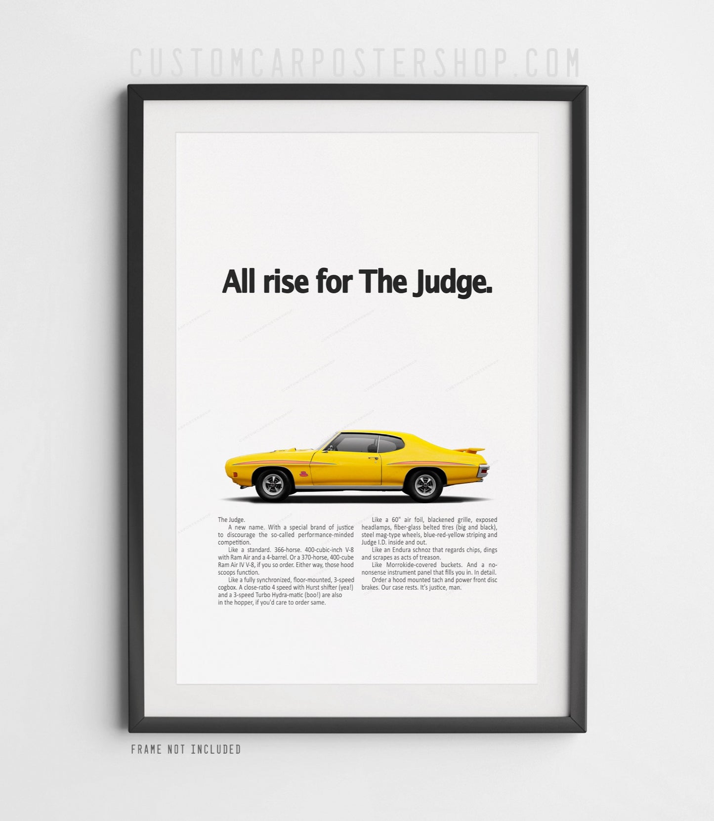 Pontiac GTO Judge (1970) Classic Print Ad - All Rise