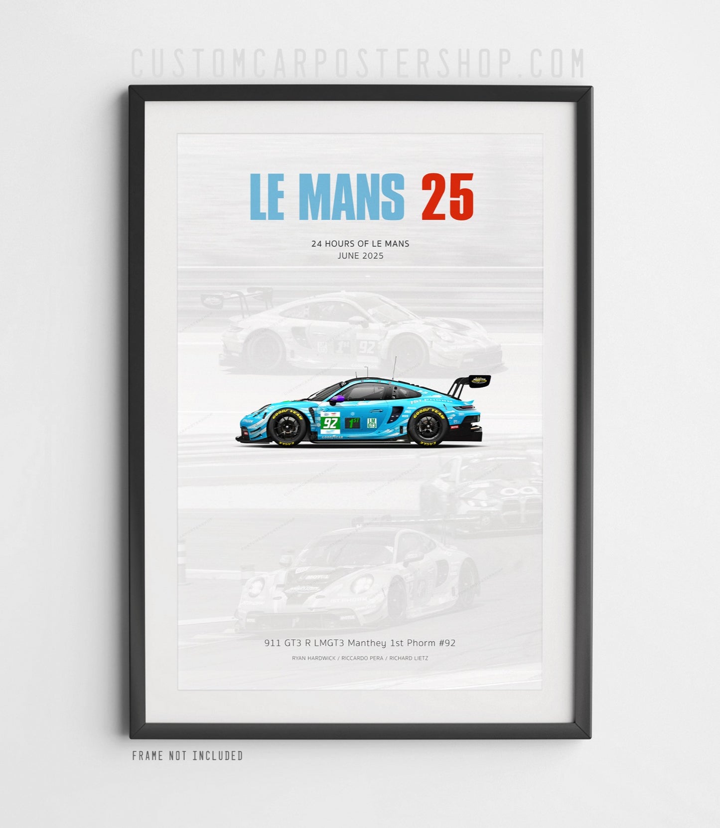 Manthey Racing Porsche 911 GT3 R Poster - LMGT3 Winner Imola & Le Mans 2025