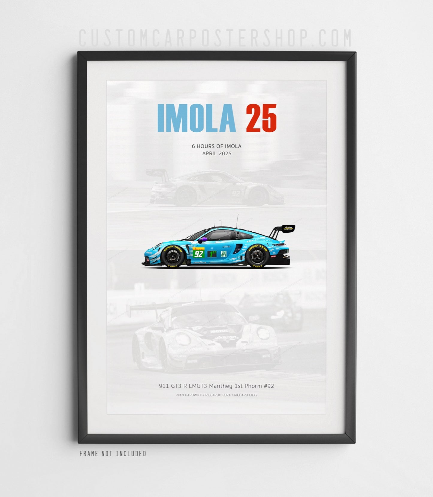Manthey Racing Porsche 911 GT3 R Poster - LMGT3 Winner Imola & Le Mans 2025