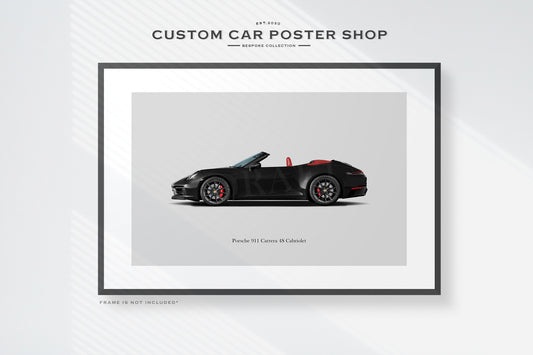 Porsche 911 (992.1) Carrera 4S Cabriolet Poster (Commissioned)