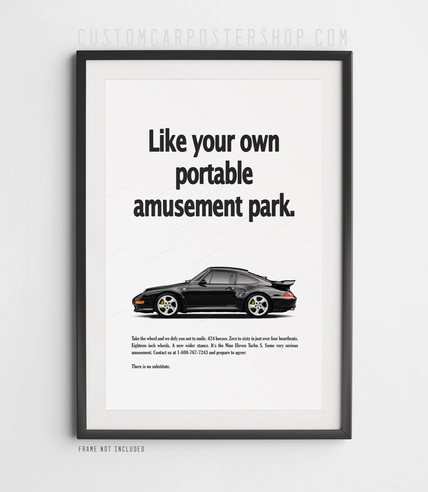 Porsche 911 Turbo S (993) Classic Ad Poster - Portable Amusement Park