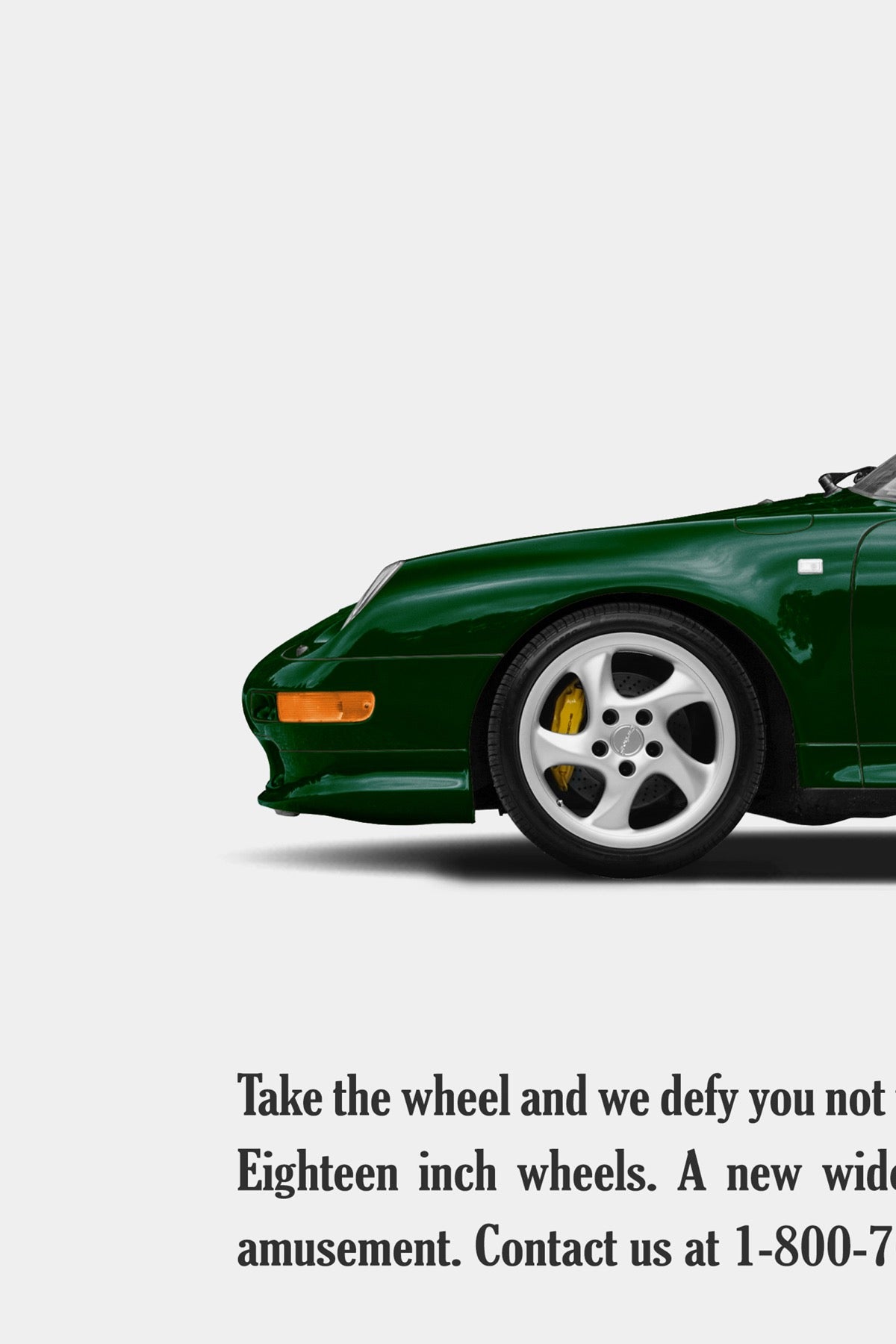 Porsche 911 Turbo S (993) Classic Ad Poster - Portable Amusement Park