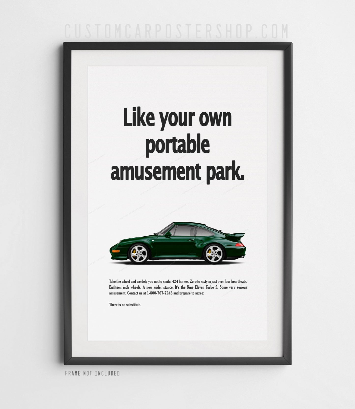 Porsche 911 Turbo S (993) Classic Ad Poster - Portable Amusement Park