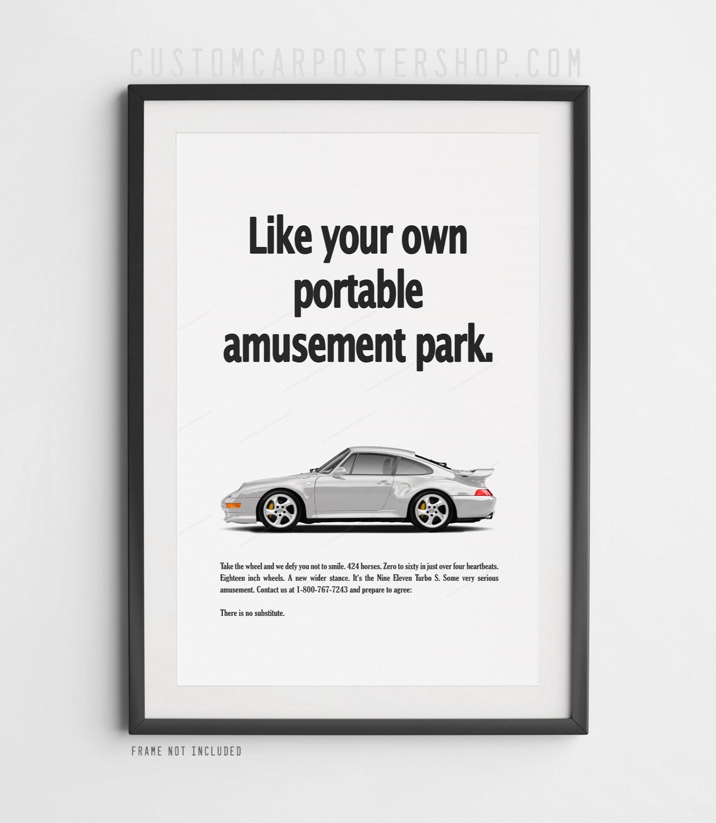 Porsche 911 Turbo S (993) Classic Ad Poster - Portable Amusement Park