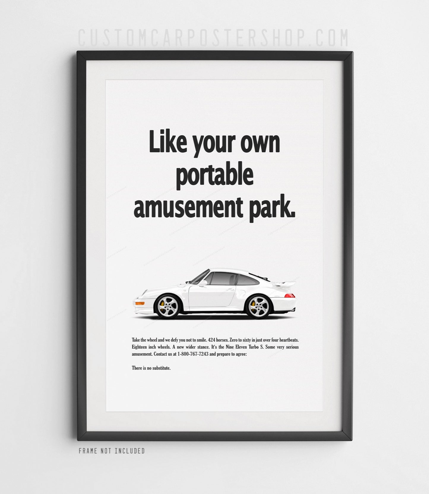 Porsche 911 Turbo S (993) Classic Ad Poster - Portable Amusement Park