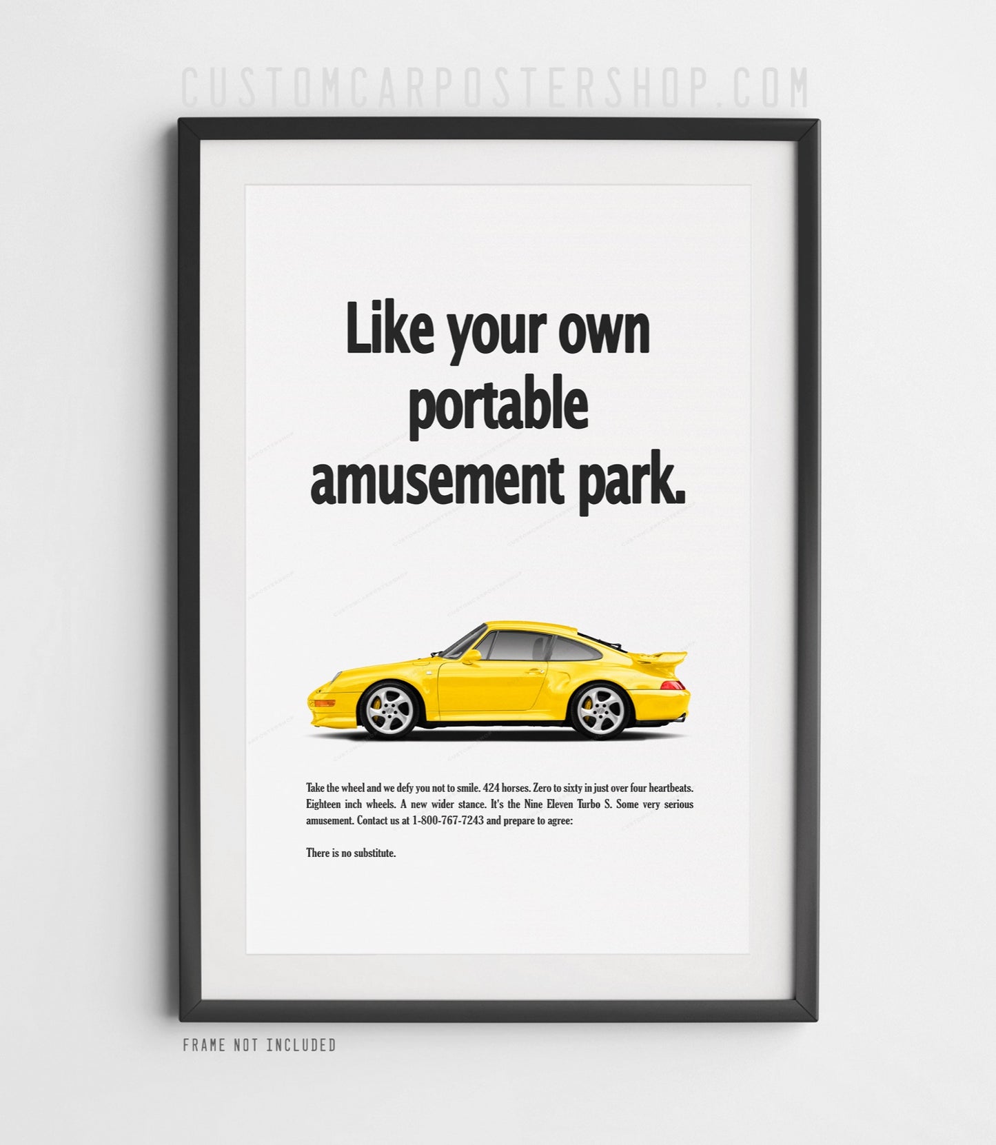 Porsche 911 Turbo S (993) Classic Ad Poster - Portable Amusement Park