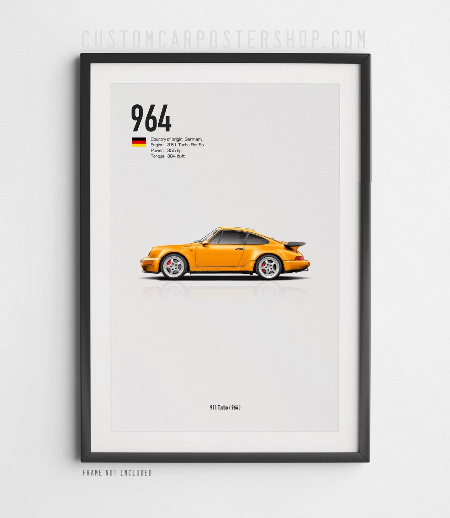 Porsche 911 (964) Turbo Poster