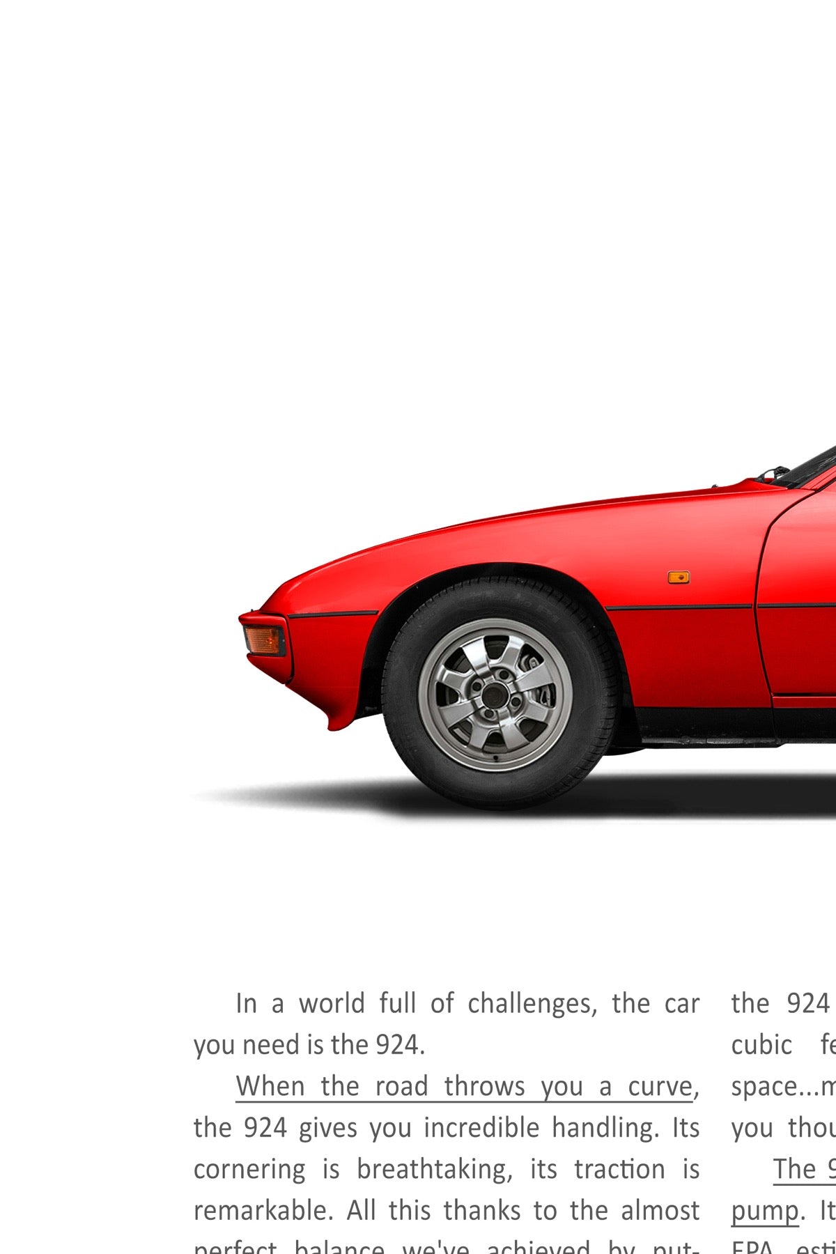 Porsche 924 Print Ad - Whatever You Do