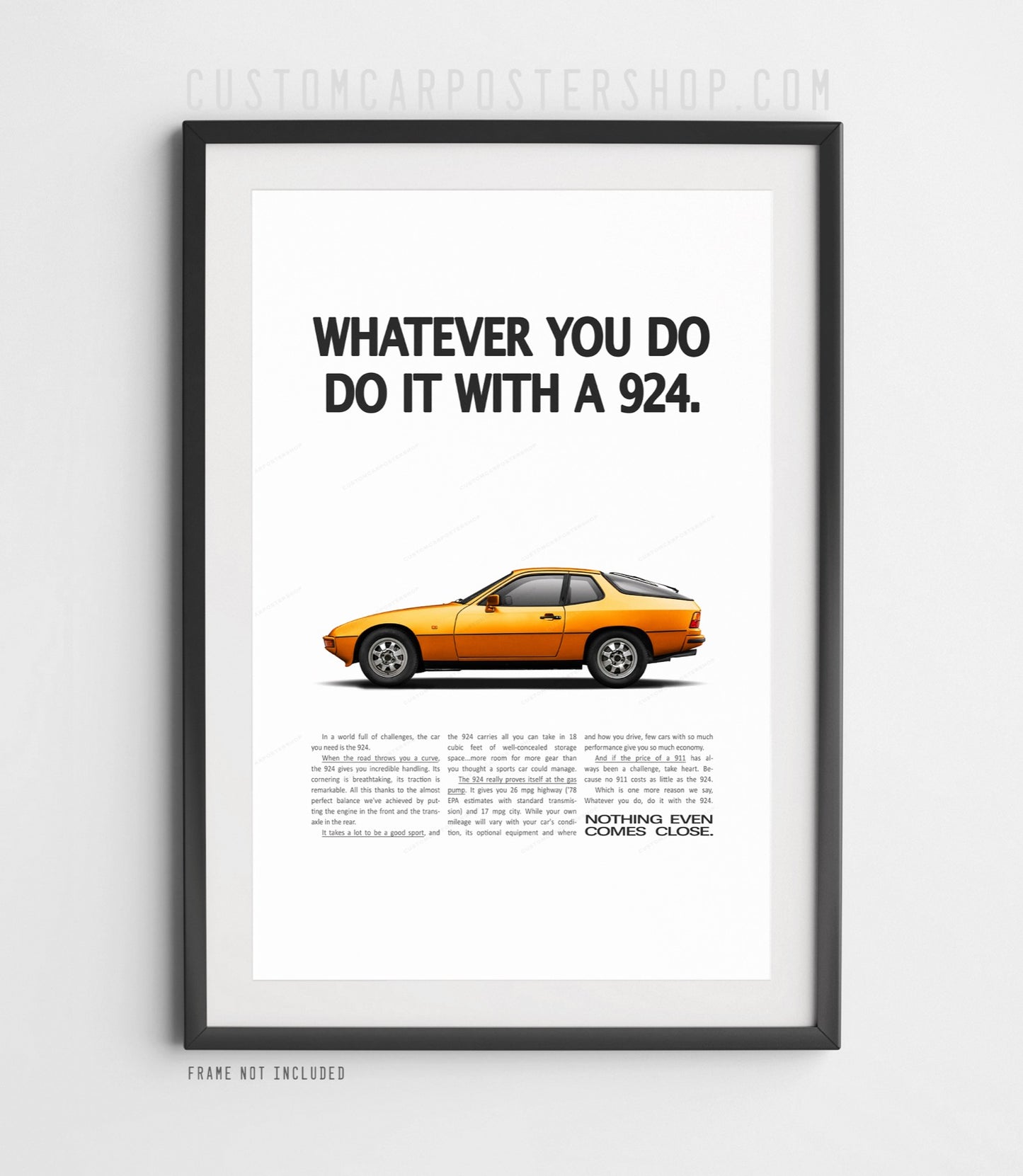 Porsche 924 Print Ad - Whatever You Do
