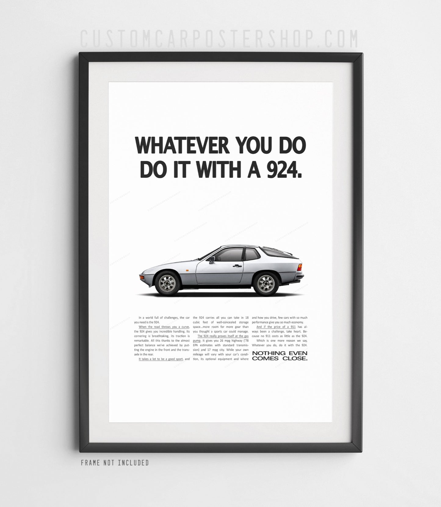 Porsche 924 Print Ad - Whatever You Do