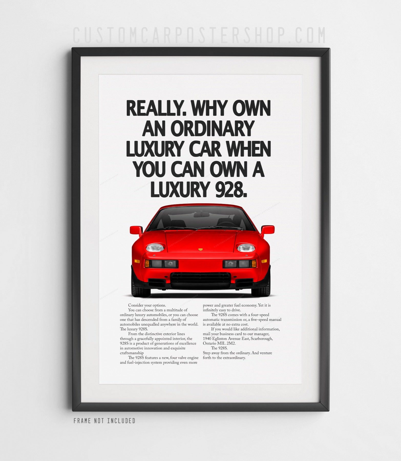 Porsche 928 Vintage Print Ad - Luxury 928