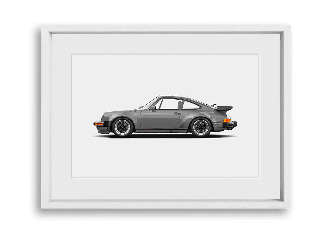 Porsche 911 (930) Turbo 44x32" Framed Print (Commissioned)