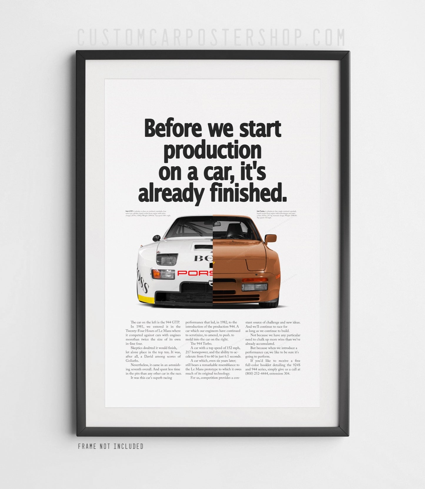 Porsche 944 Turbo Print Ad - Before We Start Production