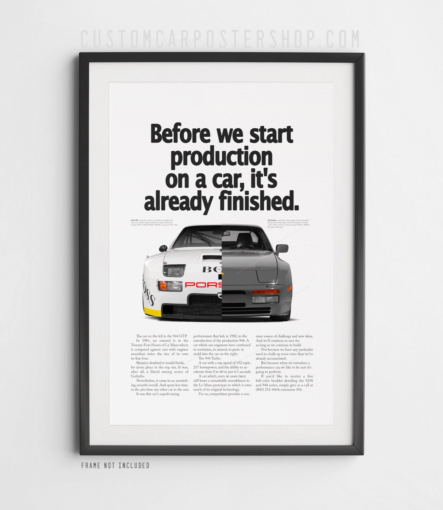 Porsche 944 Turbo Print Ad - Before We Start Production
