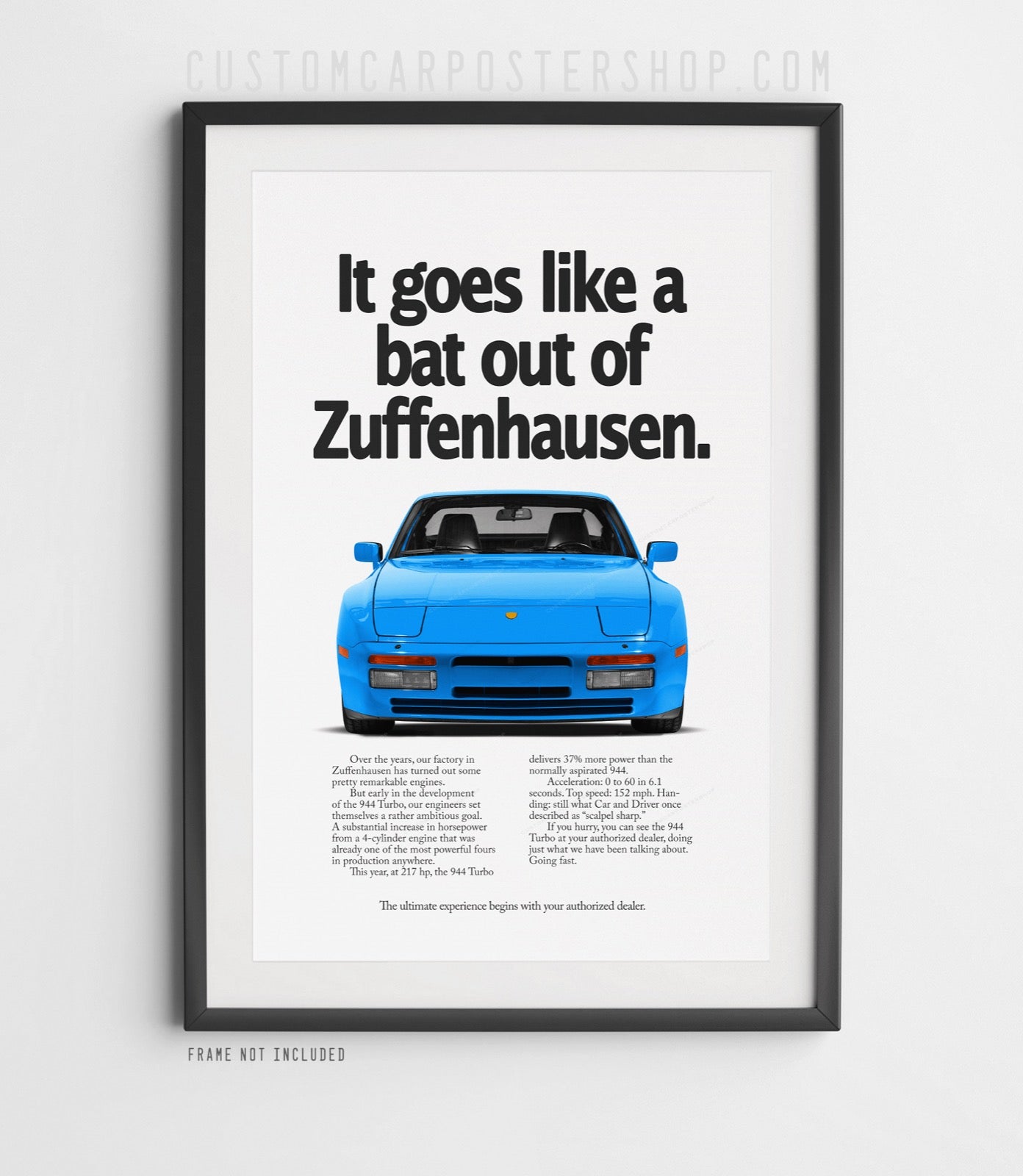Porsche 944 Turbo Vintage Ad - Bat of out Zuffenhausen