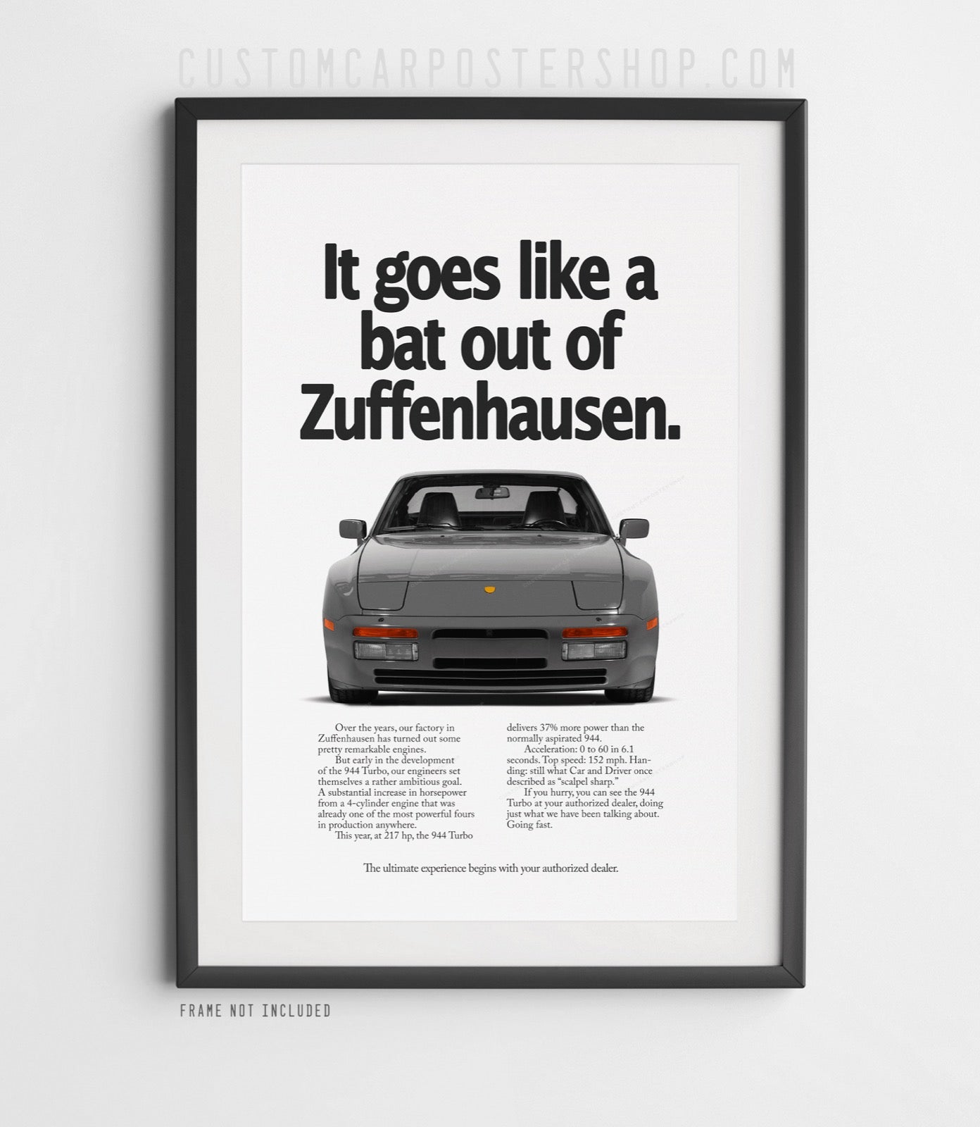 Porsche 944 Turbo Vintage Ad - Bat of out Zuffenhausen