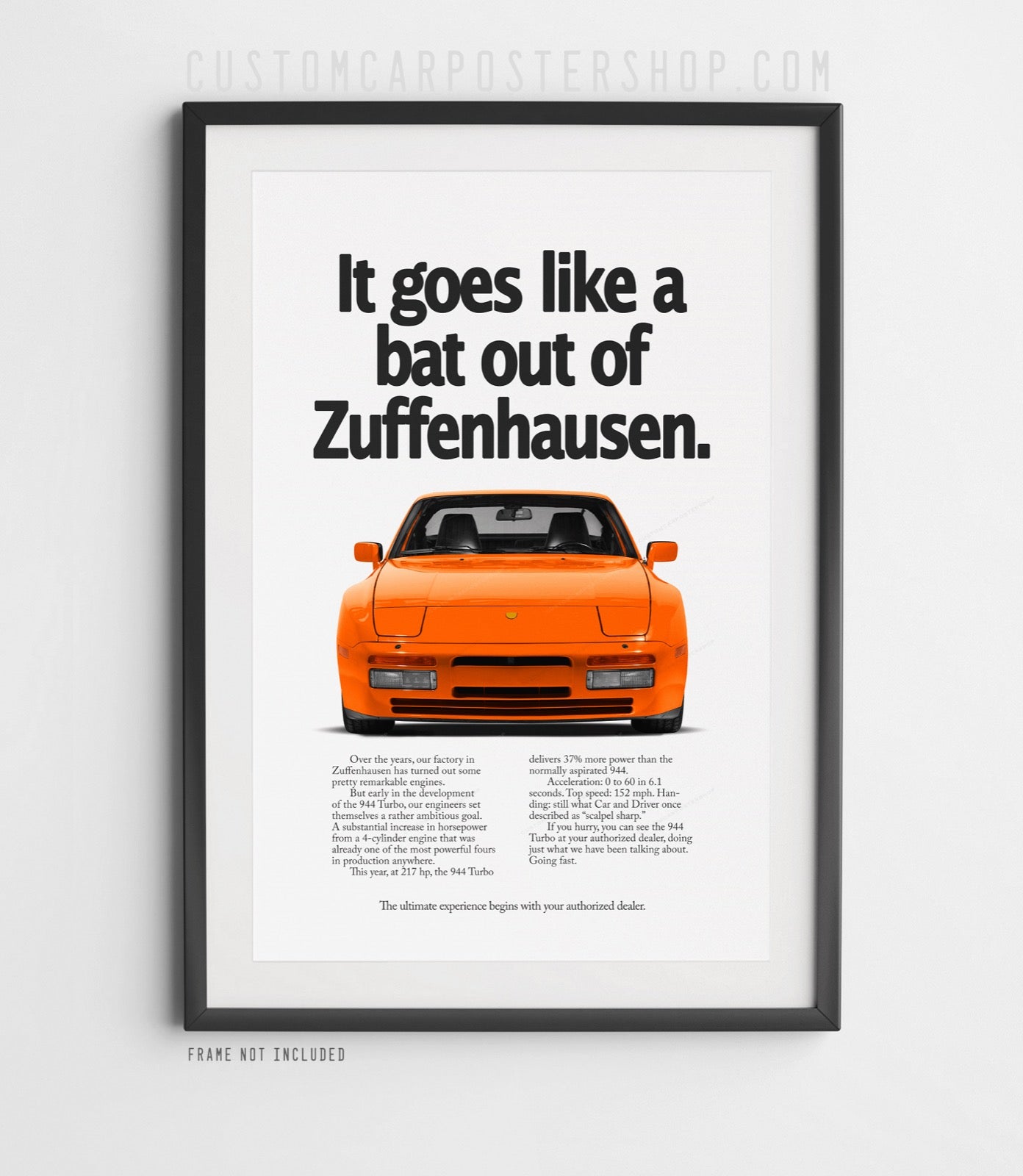 Porsche 944 Turbo Vintage Ad - Bat of out Zuffenhausen