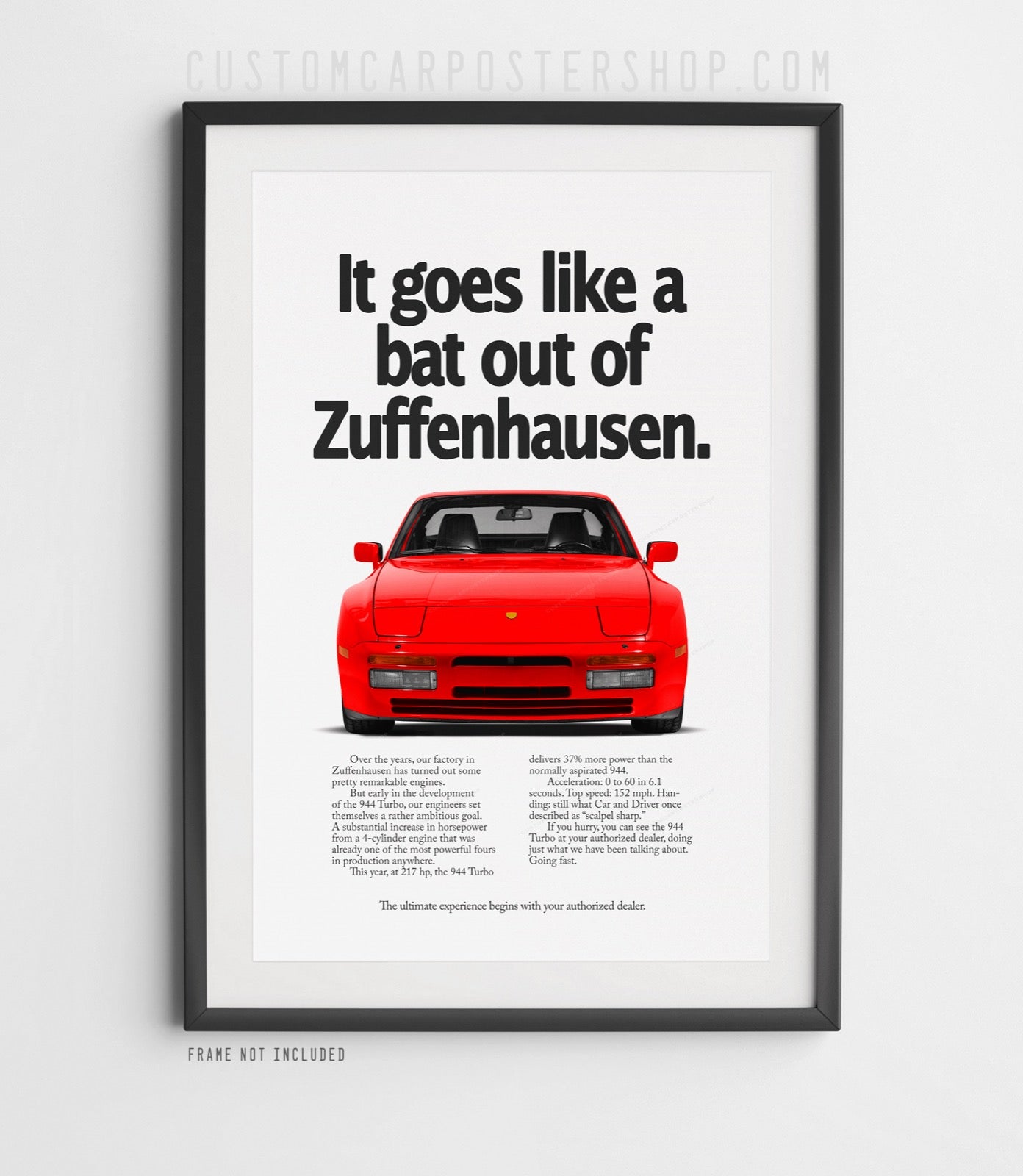 Porsche 944 Turbo Vintage Ad - Bat of out Zuffenhausen