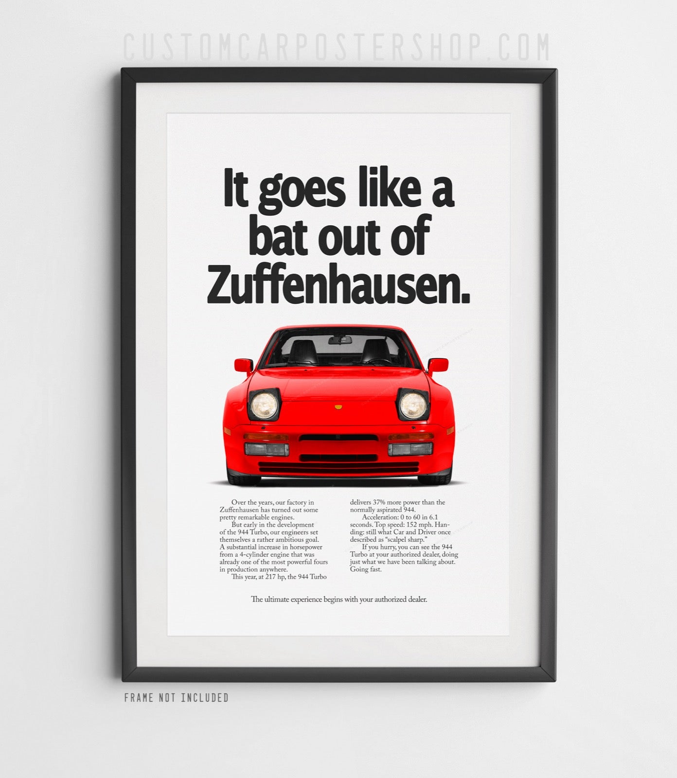 Porsche 944 Turbo Vintage Ad - Bat of out Zuffenhausen