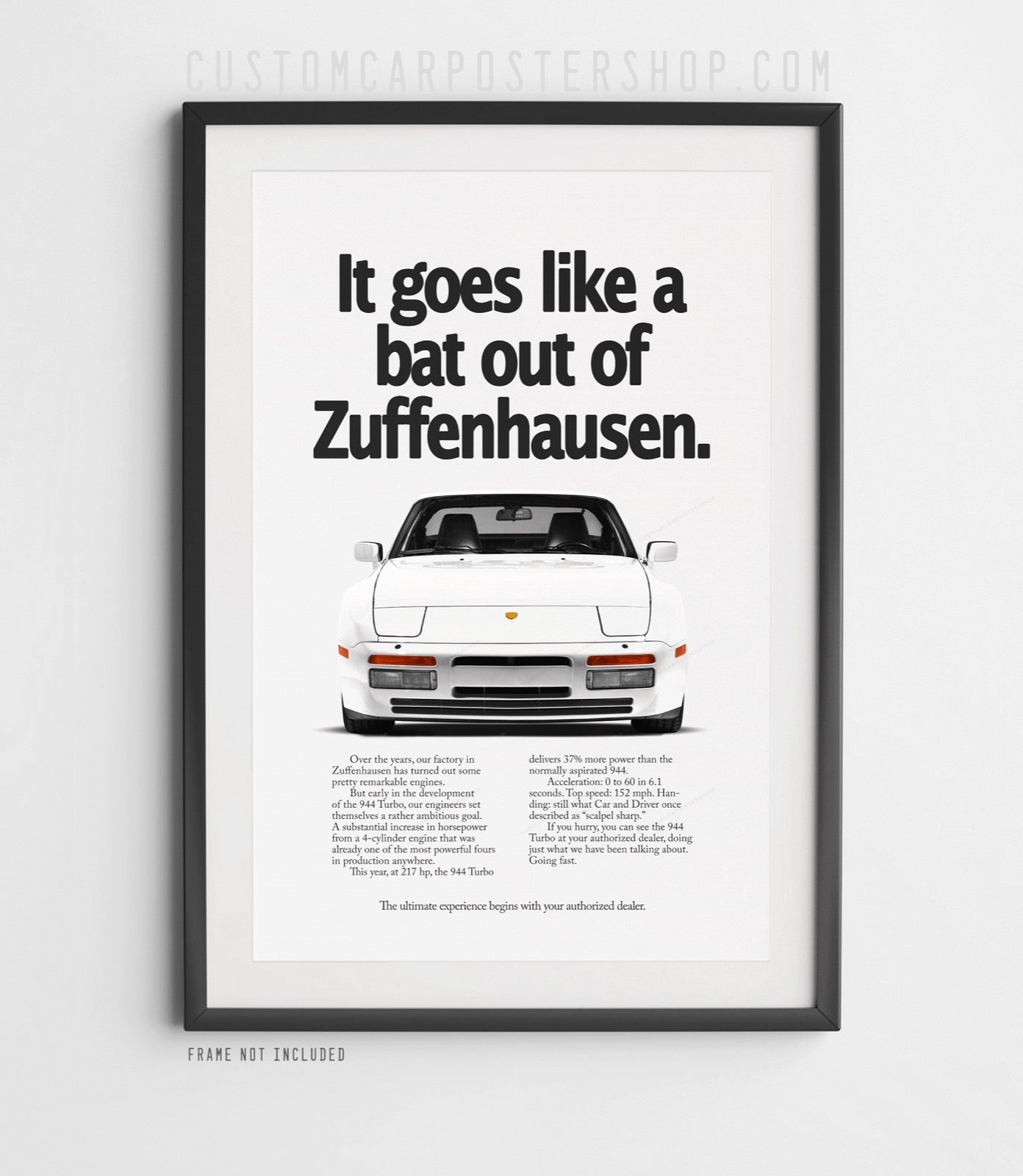 Porsche 944 Turbo Vintage Ad - Bat of out Zuffenhausen