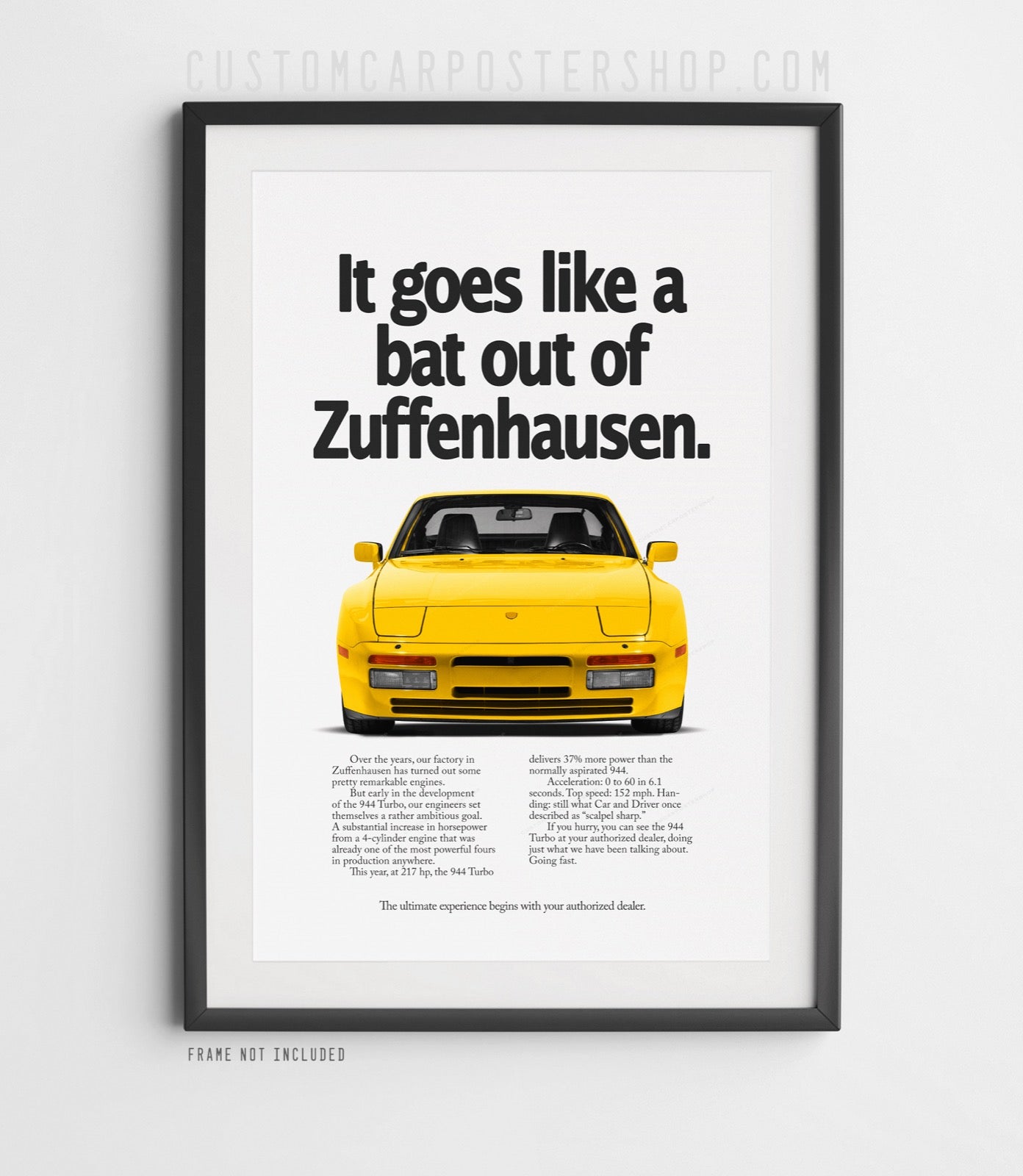 Porsche 944 Turbo Vintage Ad - Bat of out Zuffenhausen