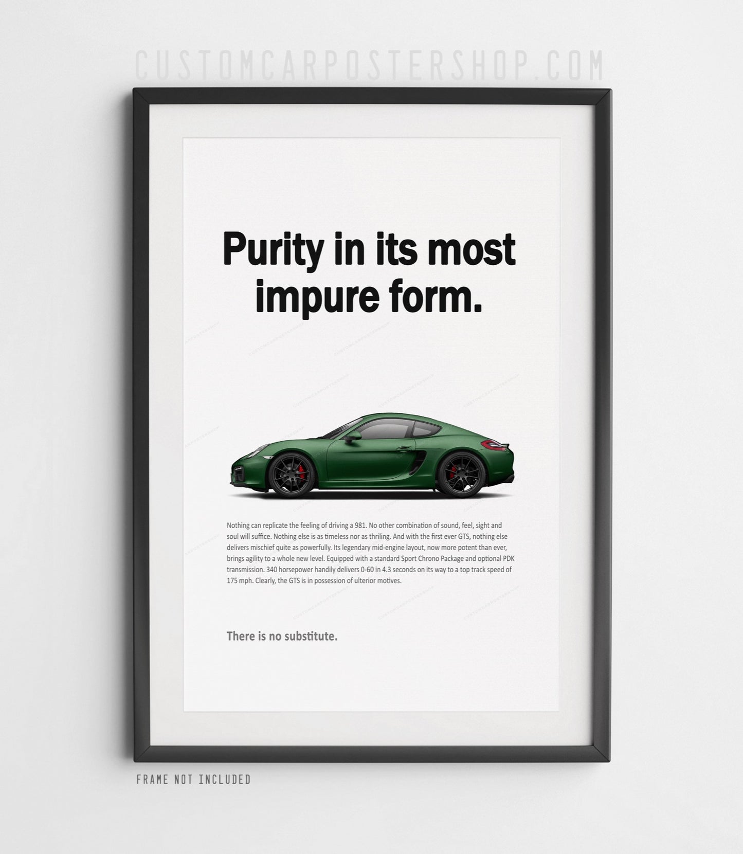 Porsche 981 Cayman GTS Print Ad - Purity