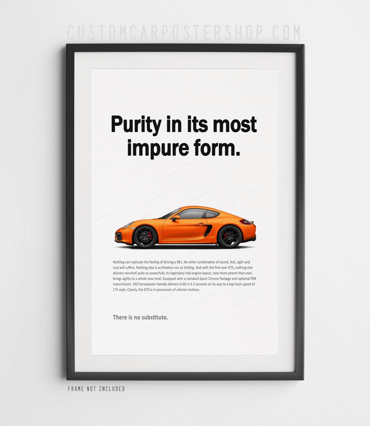 Porsche 981 Cayman GTS Print Ad - Purity