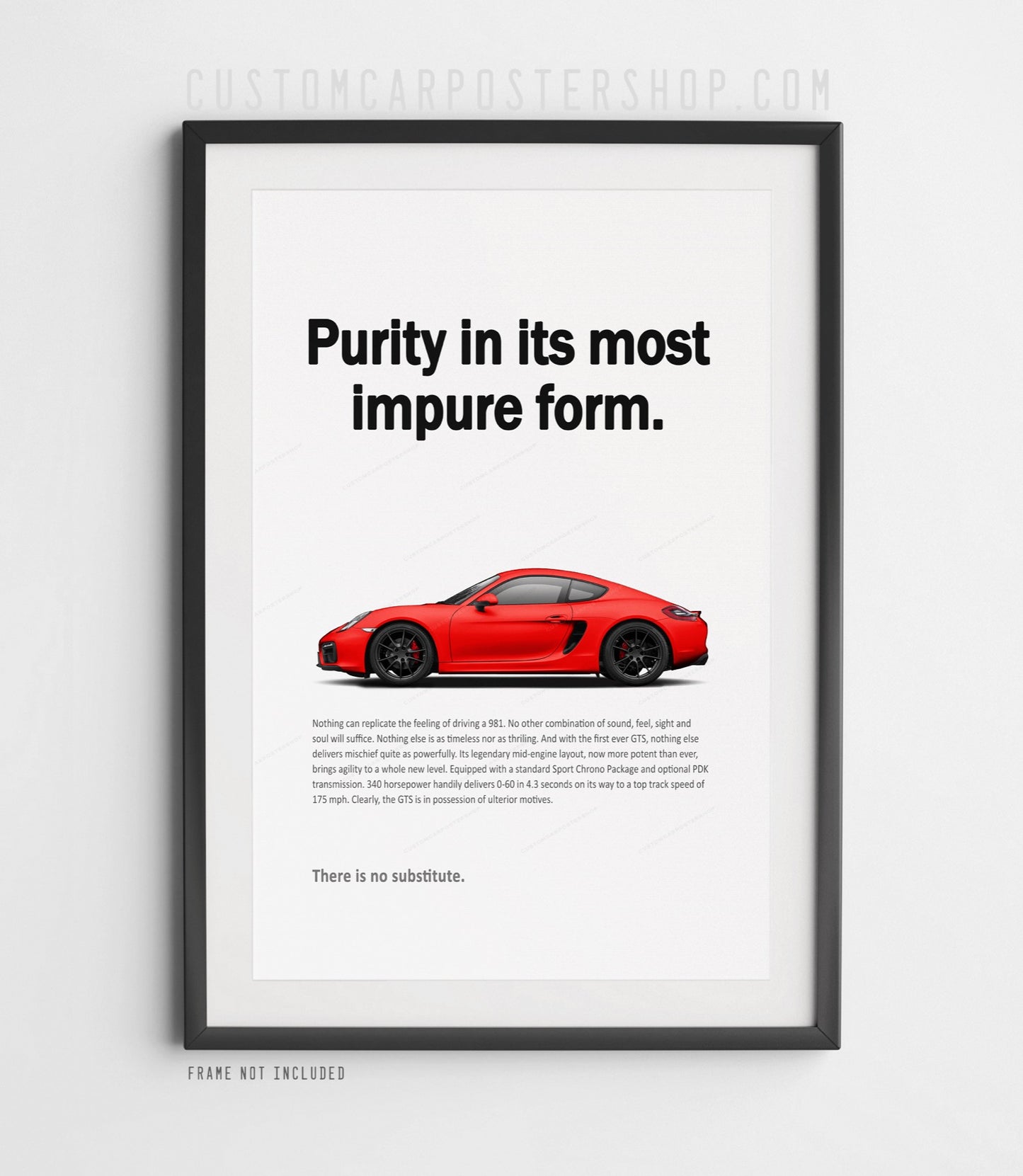 Porsche 981 Cayman GTS Print Ad - Purity