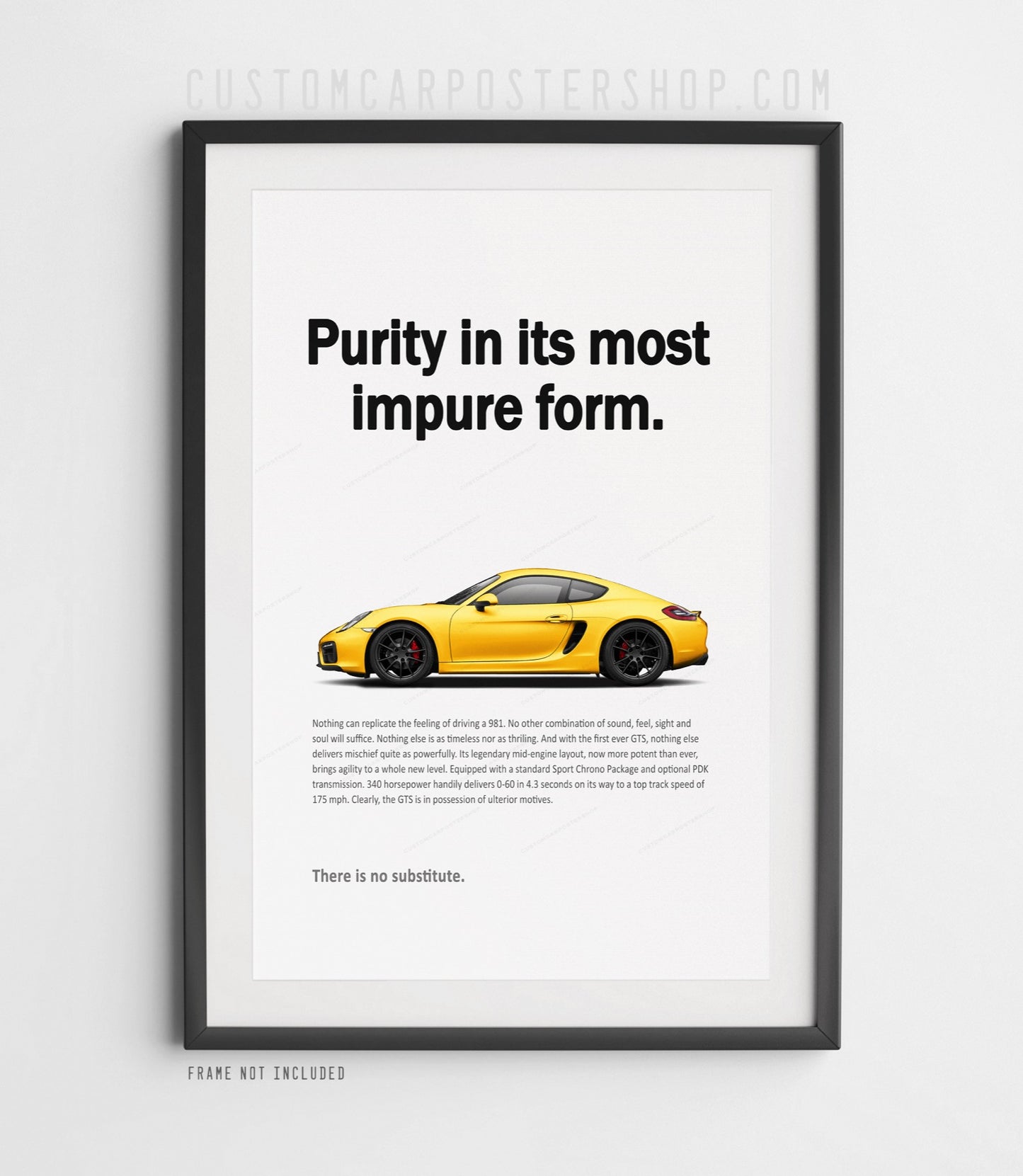 Porsche 981 Cayman GTS Print Ad - Purity