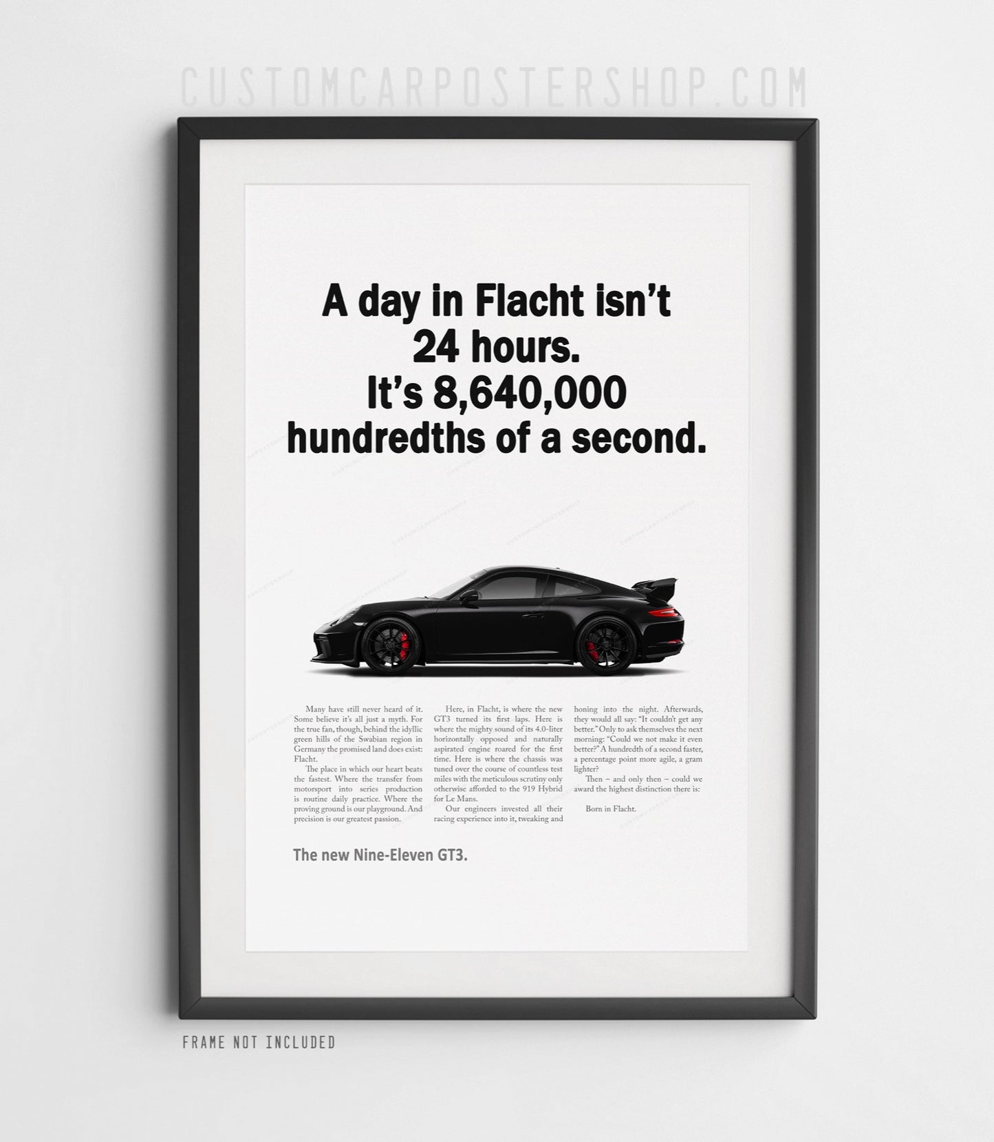 Porsche 911 GT3 (991.2) Print Ad Poster - Born in Flacht