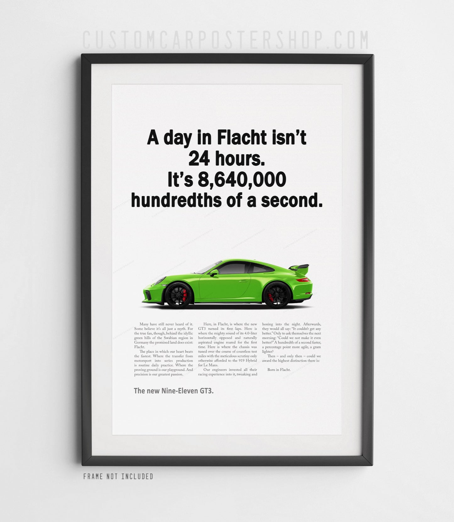 Porsche 911 GT3 (991.2) Print Ad Poster - Born in Flacht