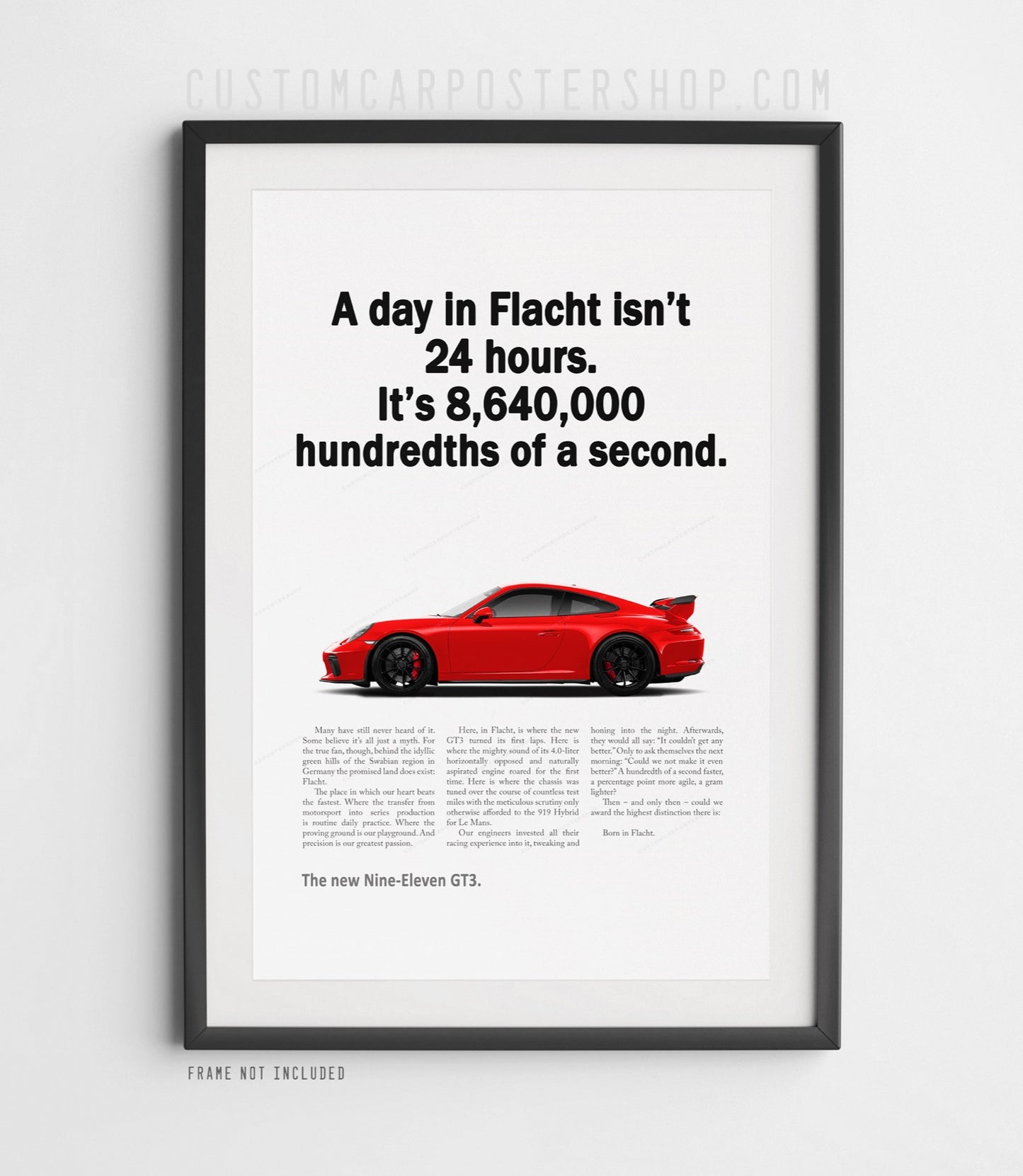 Porsche 911 GT3 (991.2) Print Ad Poster - Born in Flacht