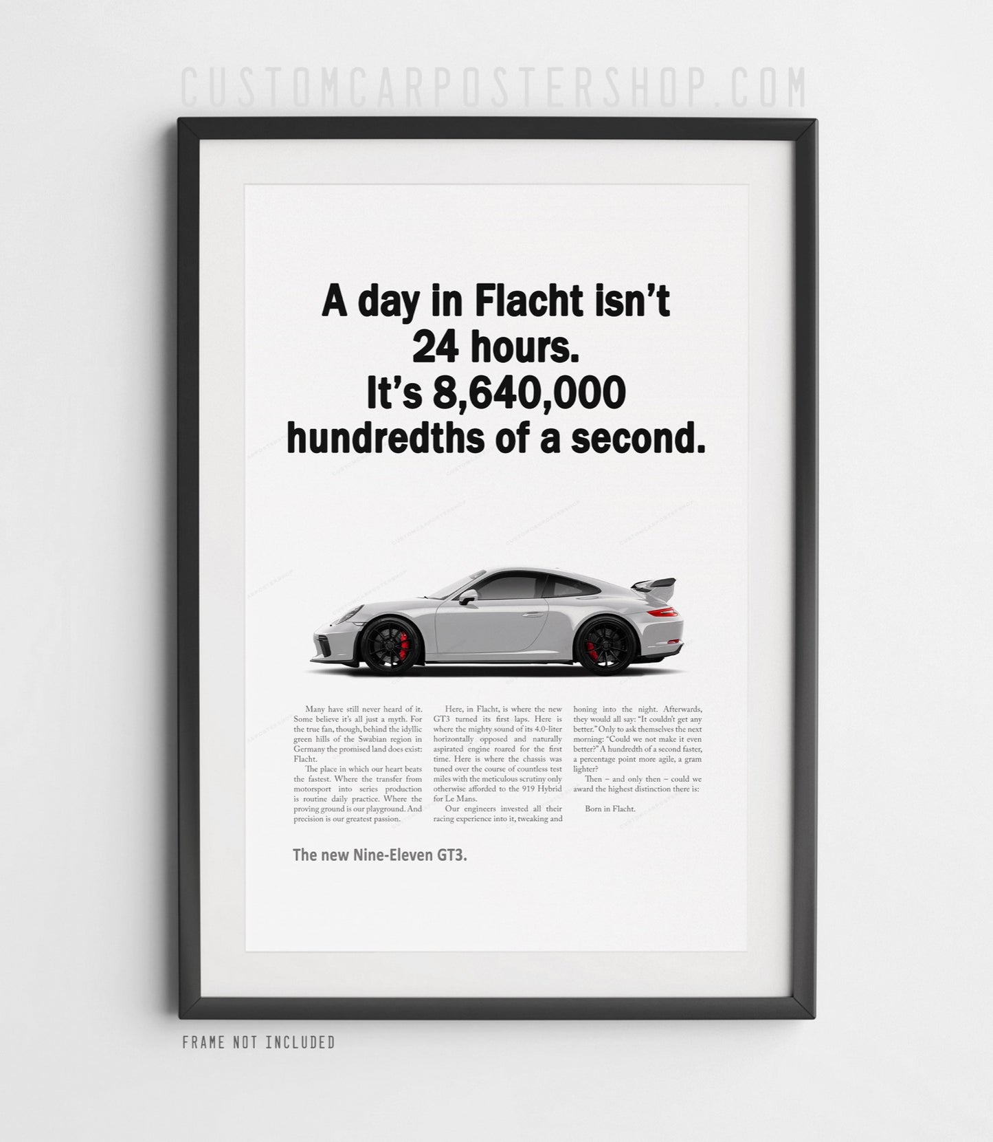Porsche 911 GT3 (991.2) Print Ad Poster - Born in Flacht