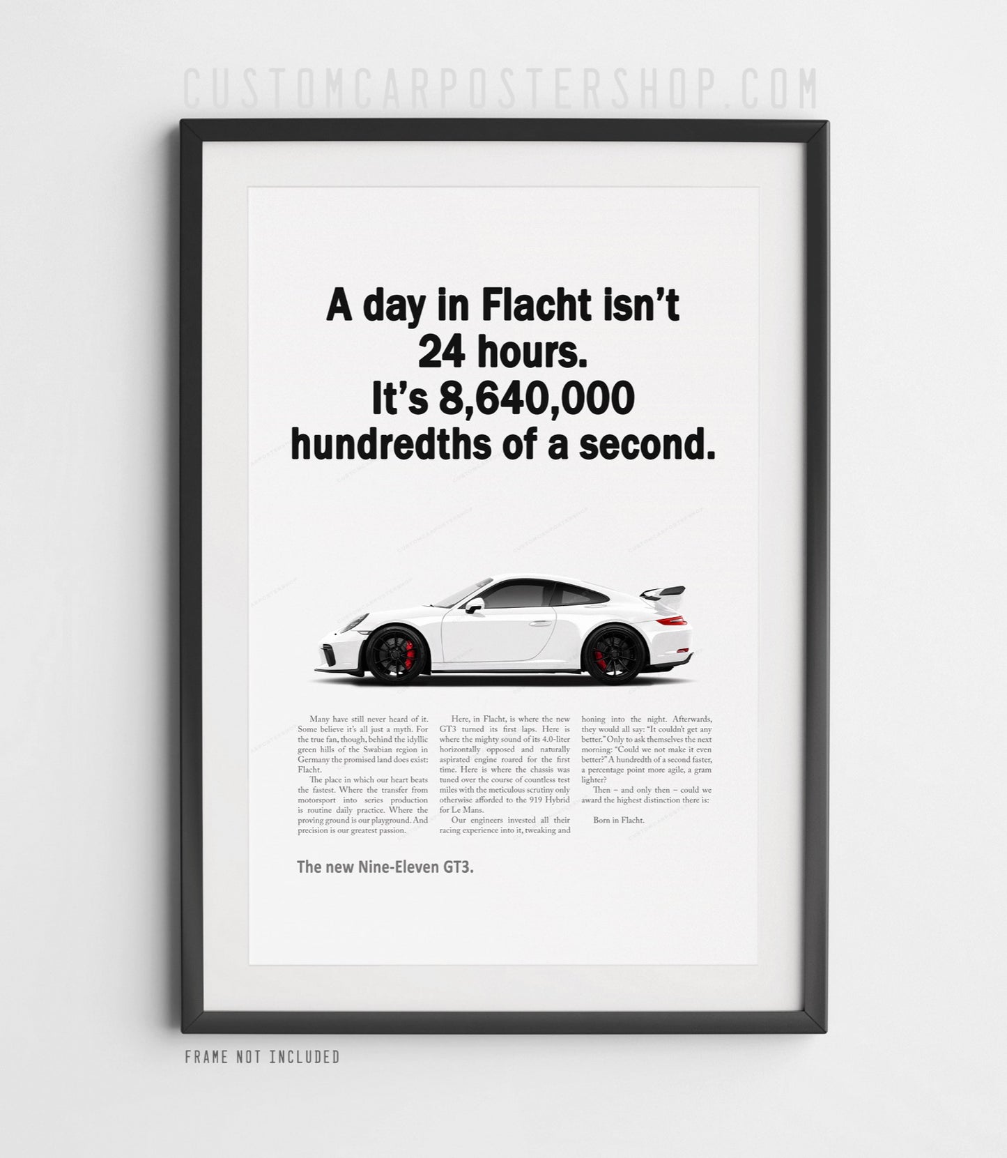 Porsche 911 GT3 (991.2) Print Ad Poster - Born in Flacht