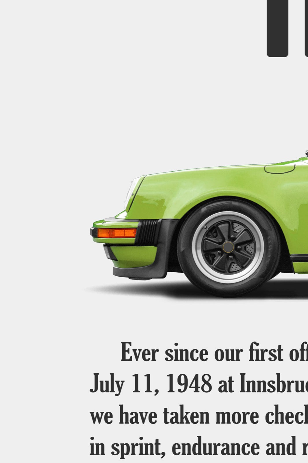 Porsche 930 Turbo Vintage Ad - Beat the Traffic Home