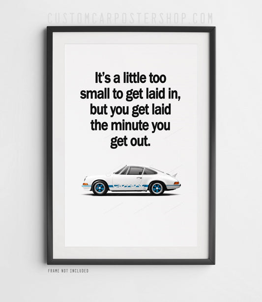 Porsche 911 Carrera RS Print Ad Poster - Get Laid