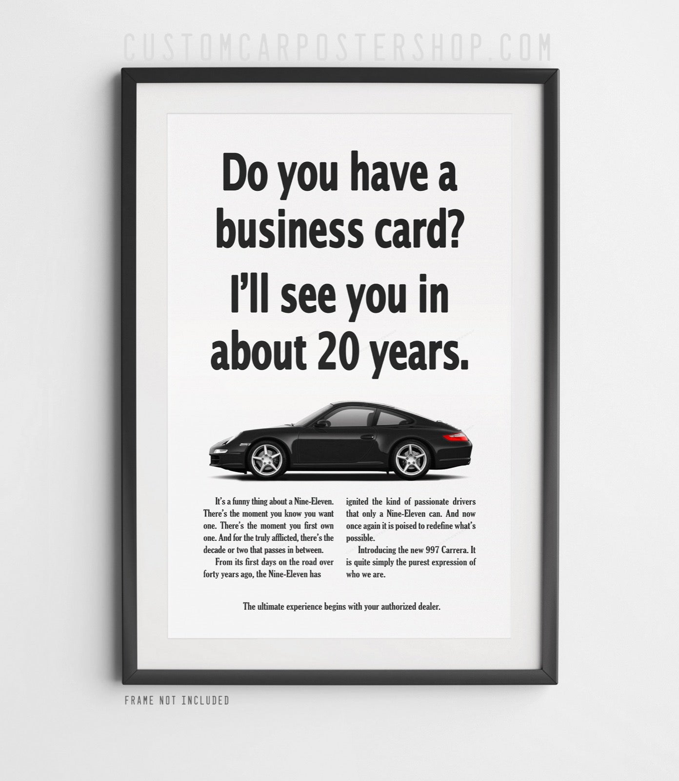 Porsche 911 (997) Print Ad - Business Card