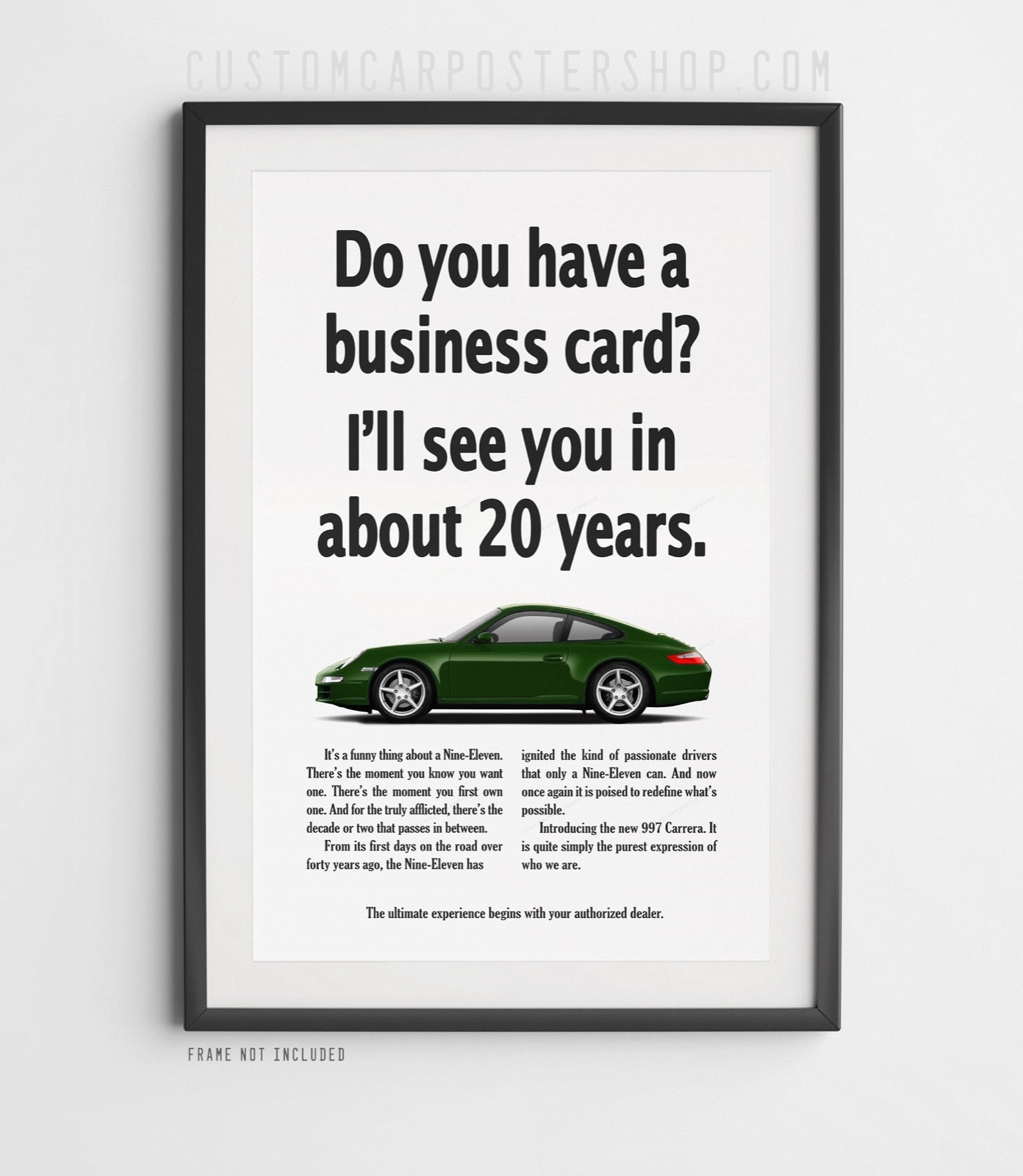 Porsche 911 (997) Print Ad - Business Card