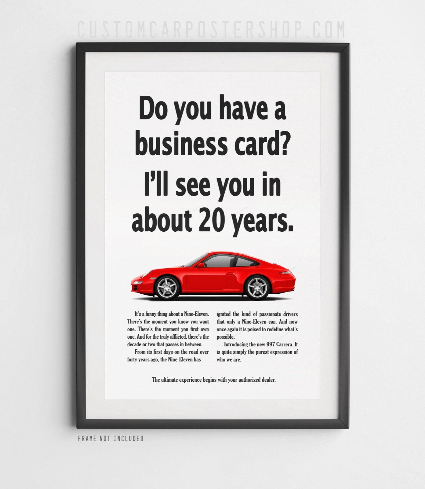 Porsche 911 (997) Print Ad - Business Card