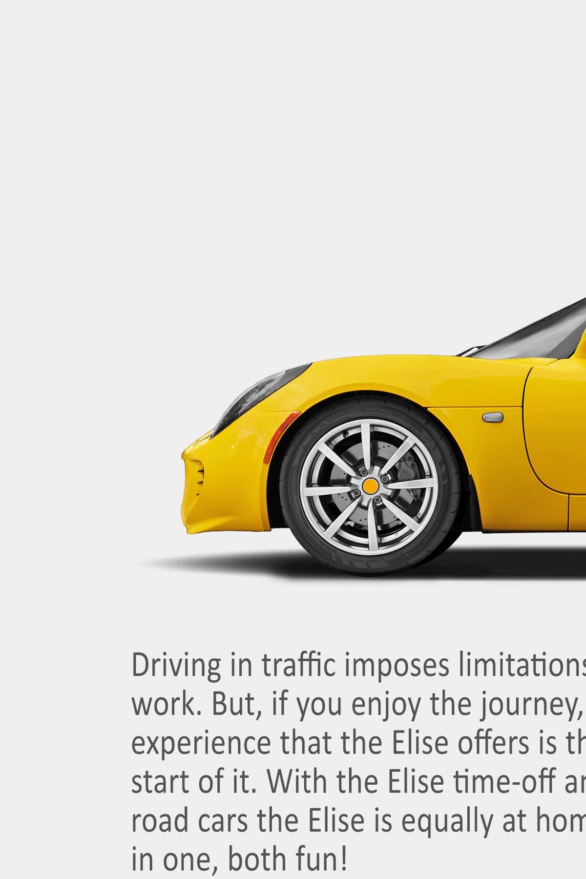 Lotus Elise Classic Print Ad - Two Cars in One