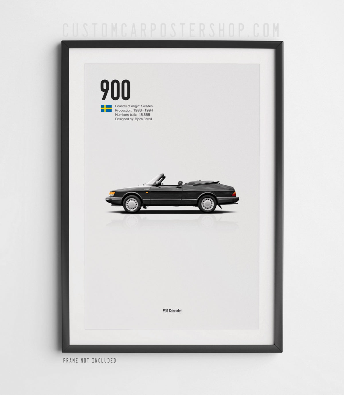 Saab 900 Cabriolet Turbo Coupe Poster