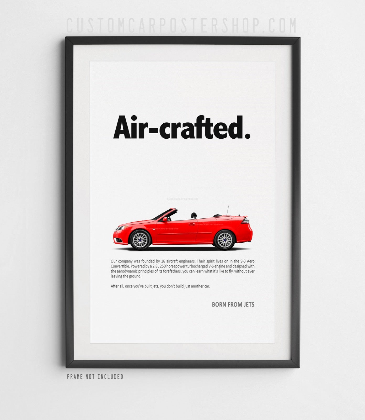 Saab 9-3 Aero Cabriolet Vintage Ad - Air-crafted