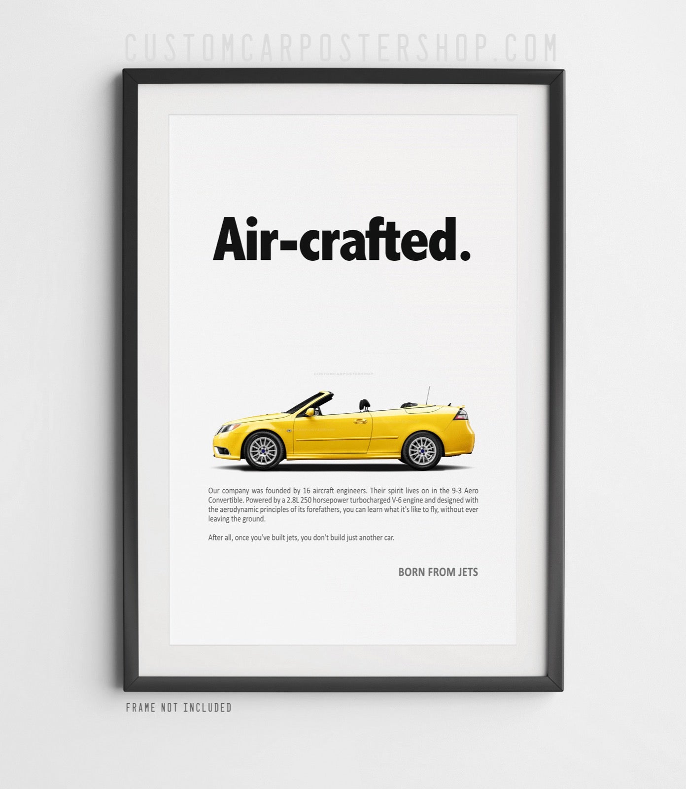 Saab 9-3 Aero Cabriolet Vintage Ad - Air-crafted