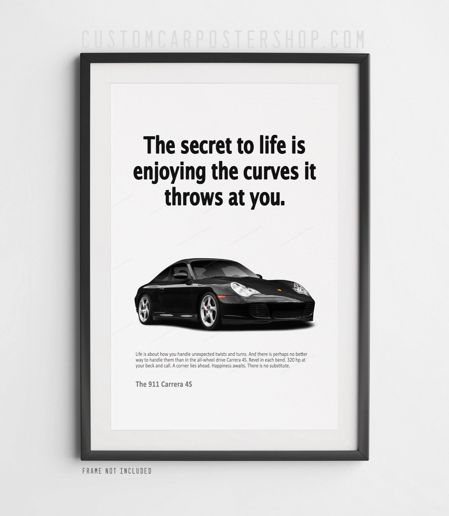 Porsche 996 Carrera 4S Remastered Print Ad - Secret to Life